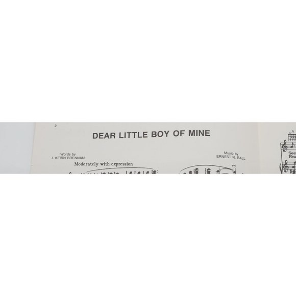 Vintage Sheet Music Dear Little Boy Of Mine 1918 Piano Voice Guitar - Picture 3 of 4